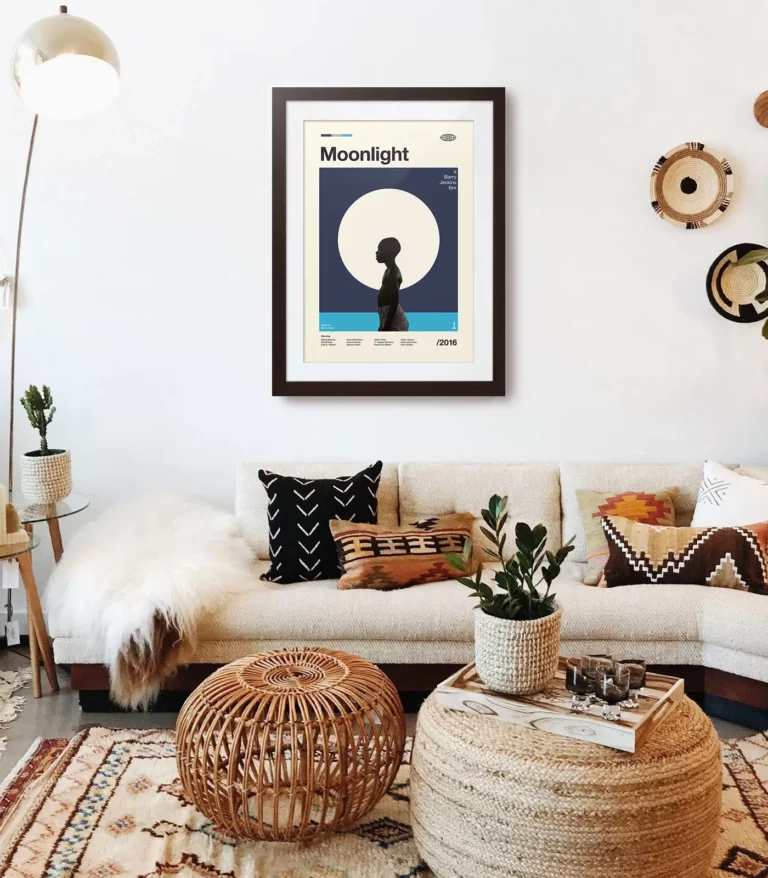 Mid-century modern Moonlight movie poster