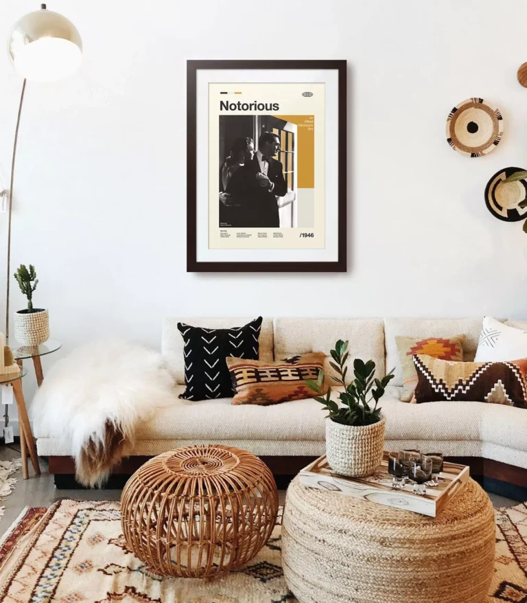 Mid-century modern Notorious movie poster