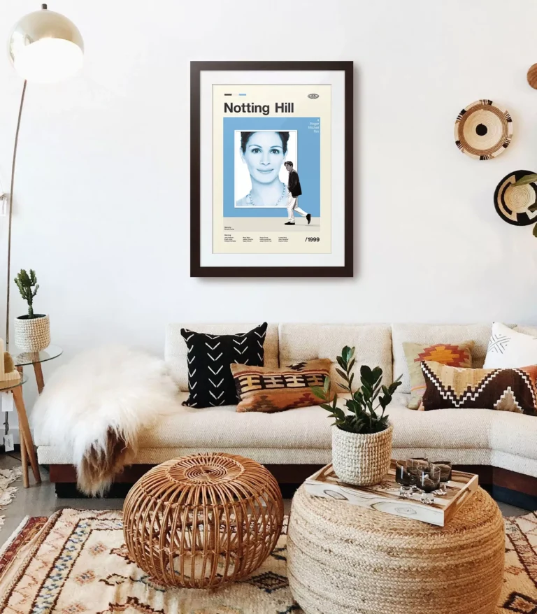 Mid-century modern Notting Hill movie poster