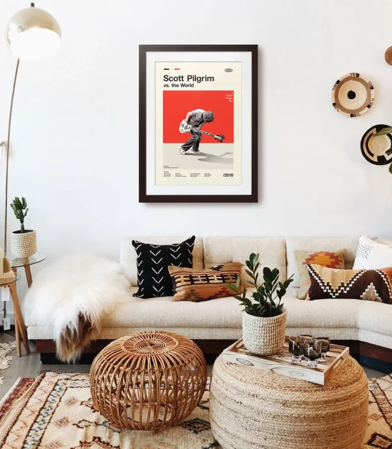 Mid-century modern Scott Pilgrim vs. the World movie poster