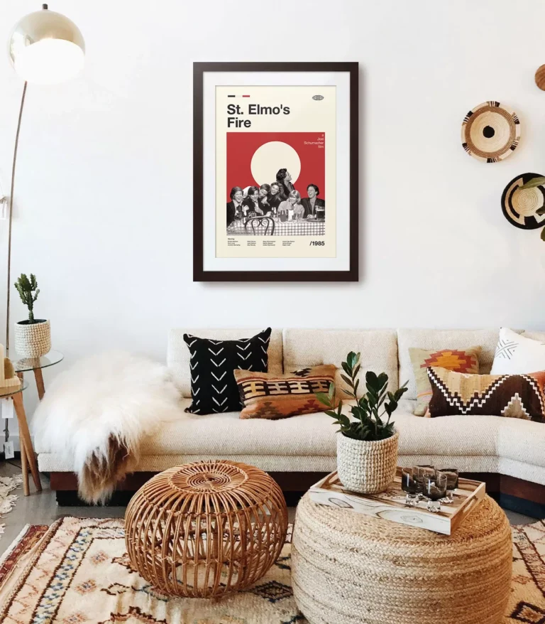 Mid-century modern St. Elmo's Fire movie poster