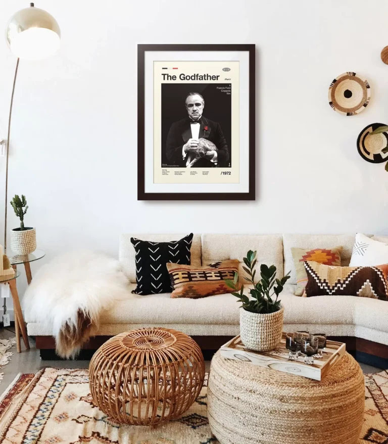 Mid-century modern The Godfather movie poster
