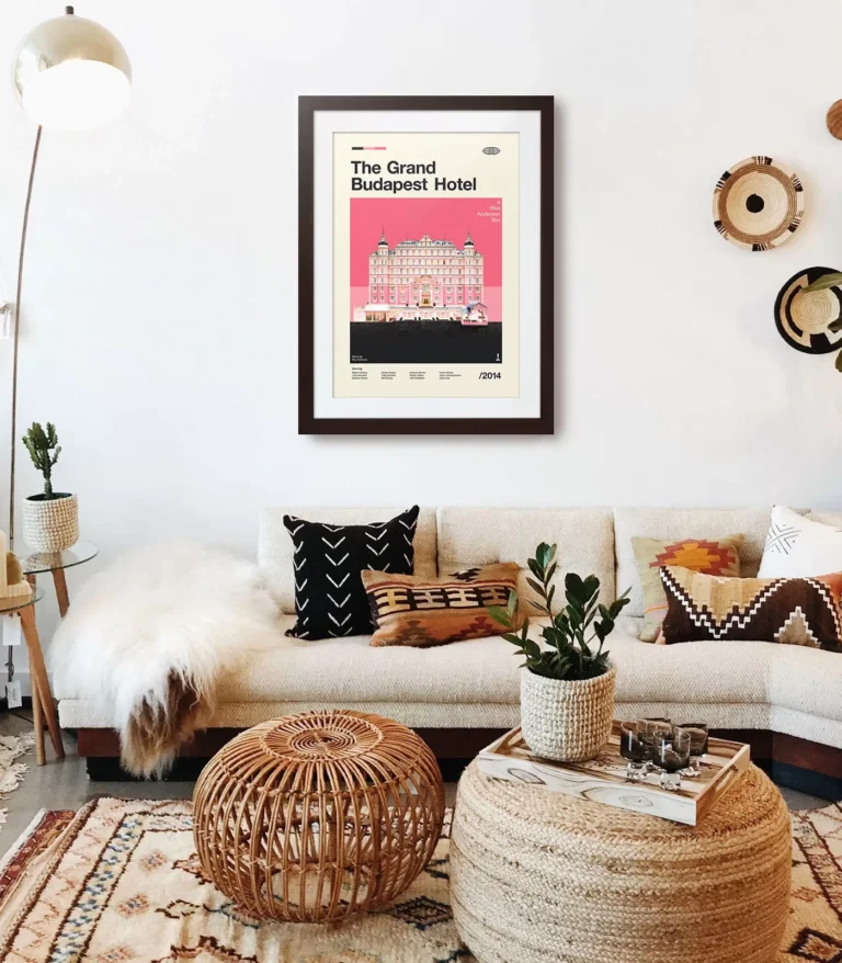 Mid-century modern The Grand Budapest Hotel movie poster