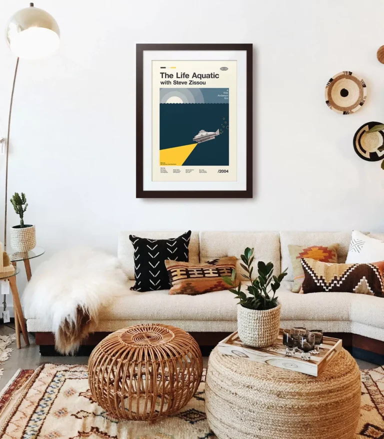 Mid-century modern The Life Aquatic with Steve Zissou movie poster