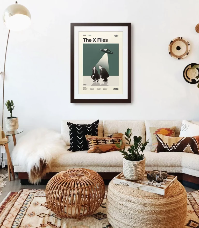 Mid-century modern The X Files TV series poster