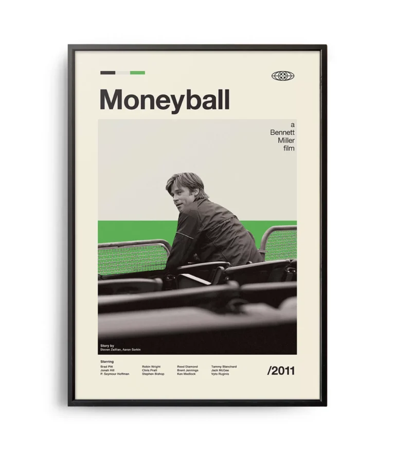Mid-century modern Moneyball movie poster
