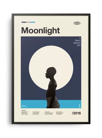 Mid-century modern Moonlight movie poster