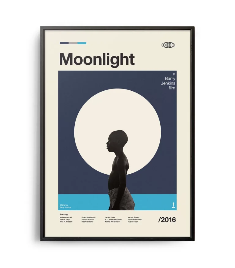 Mid-century modern Moonlight movie poster