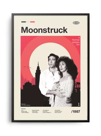 Mid-century modern Moonstruck movie poster