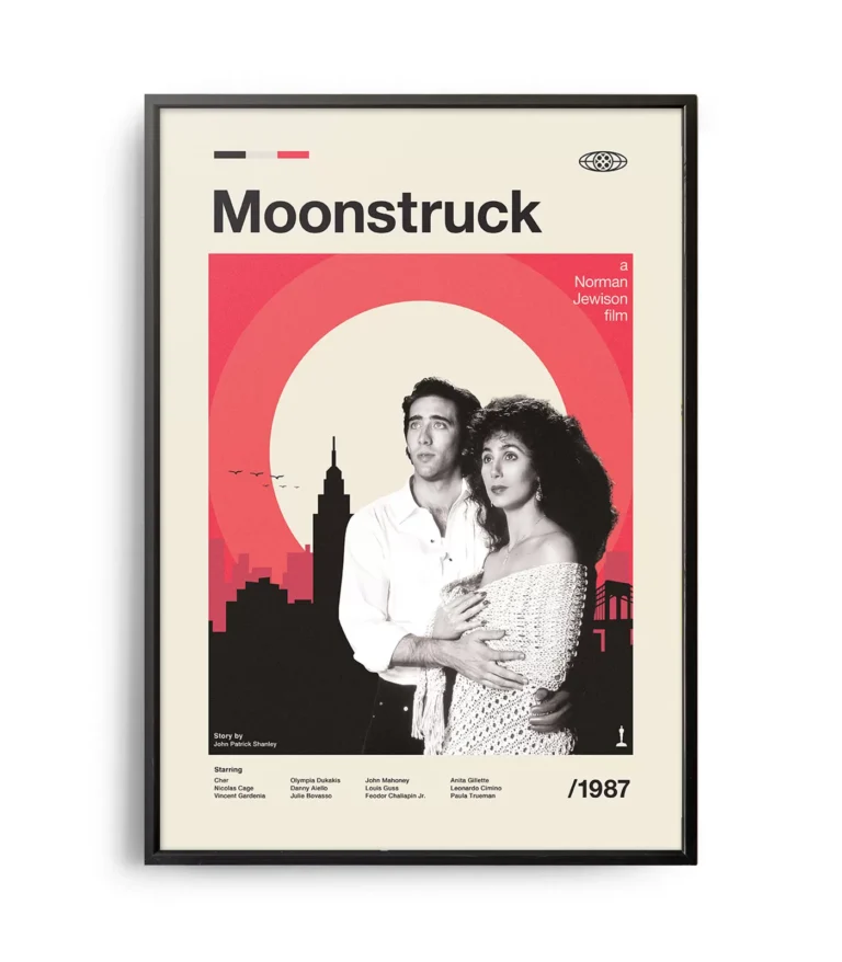 Mid-century modern Moonstruck movie poster