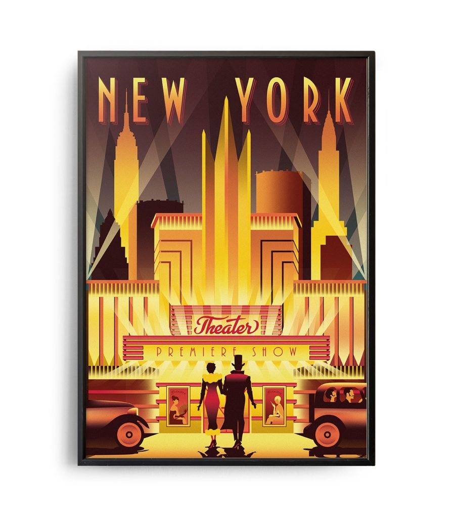 New York - illustration Poster, Affiche | All poster chez Europosters