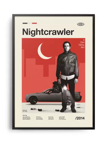 Mid-century modern Nightcrawler movie poster