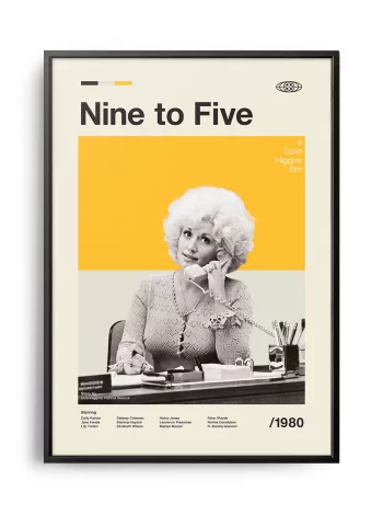 Mid-century modern Nine to Five movie poster