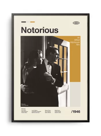 Mid-century modern Notorious movie poster