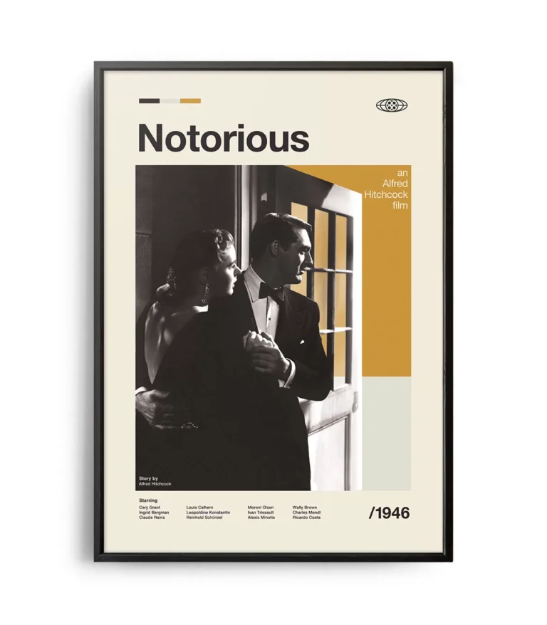 Mid-century modern Notorious movie poster
