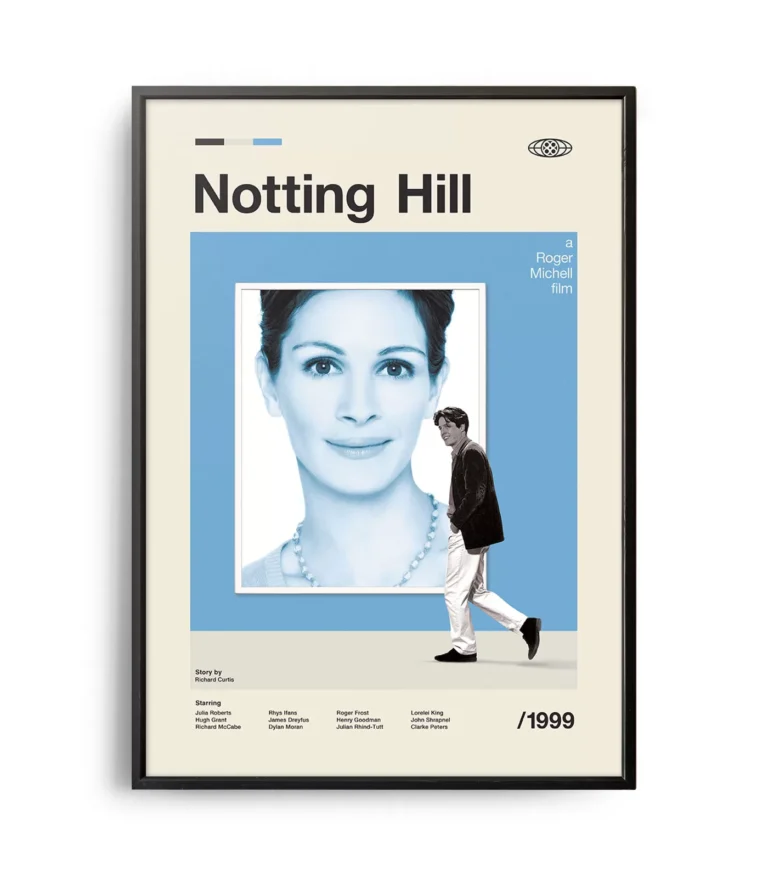 Mid-century modern Notting Hill movie poster