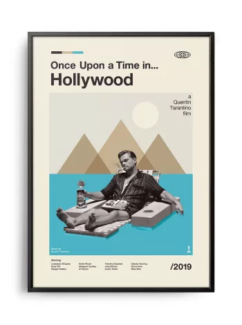 Mid-century modern Once Upon a Time... In Hollywood movie poster