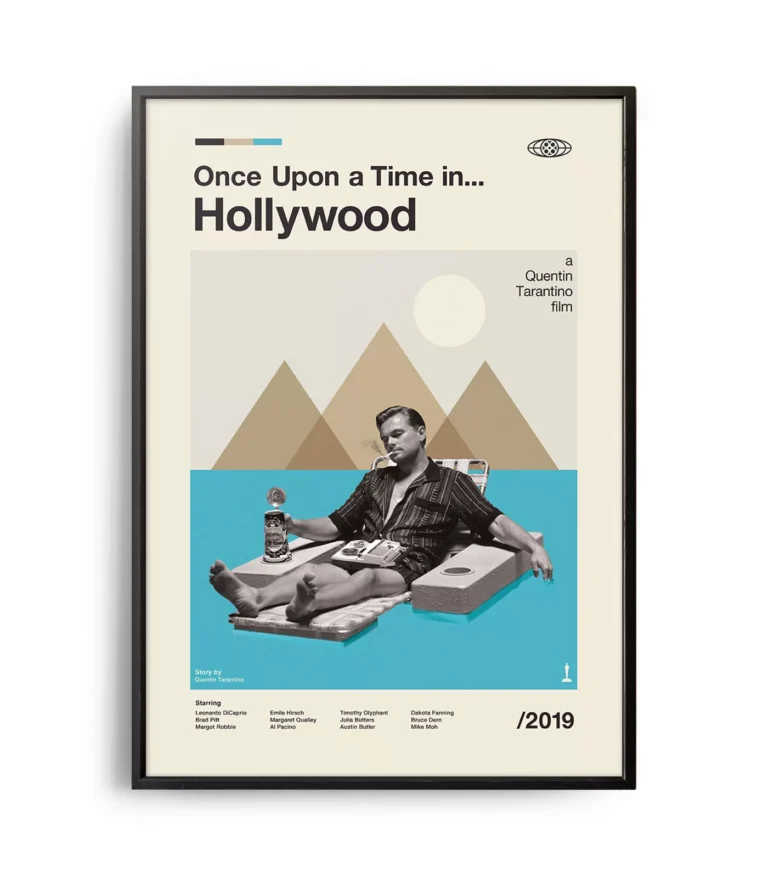 Mid-century modern Once Upon a Time... In Hollywood movie poster