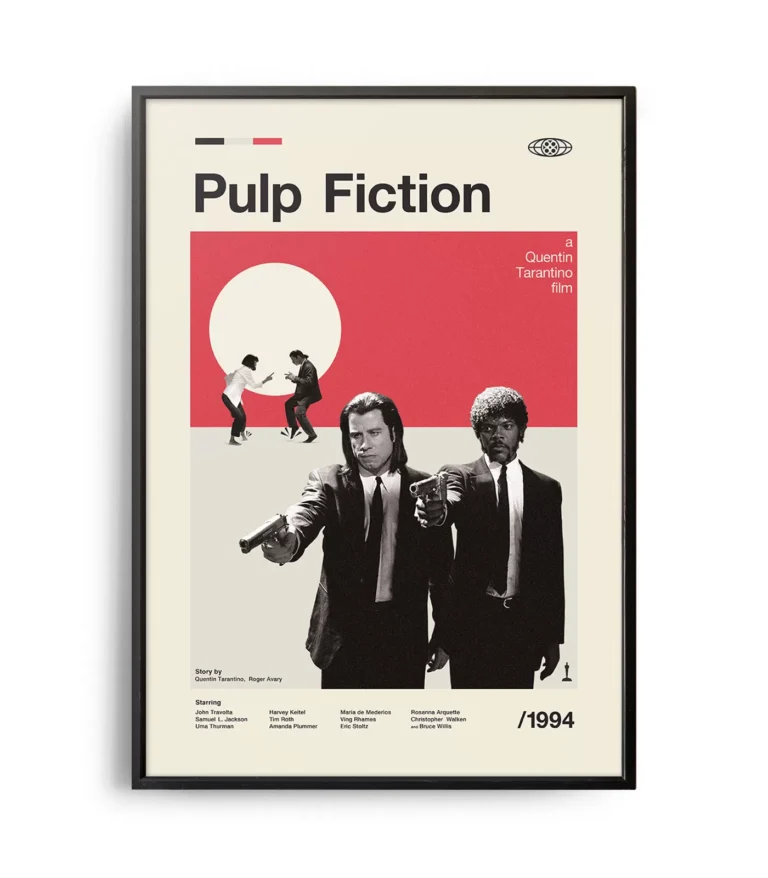 Mid-century modern Pulp Fiction movie poster