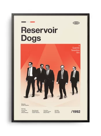 Mid-century modern Reservoir Dogs movie poster