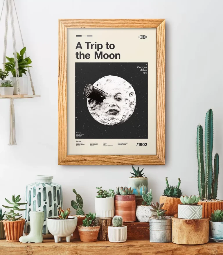 Mid-century modern A Trip to the Moon movie poster