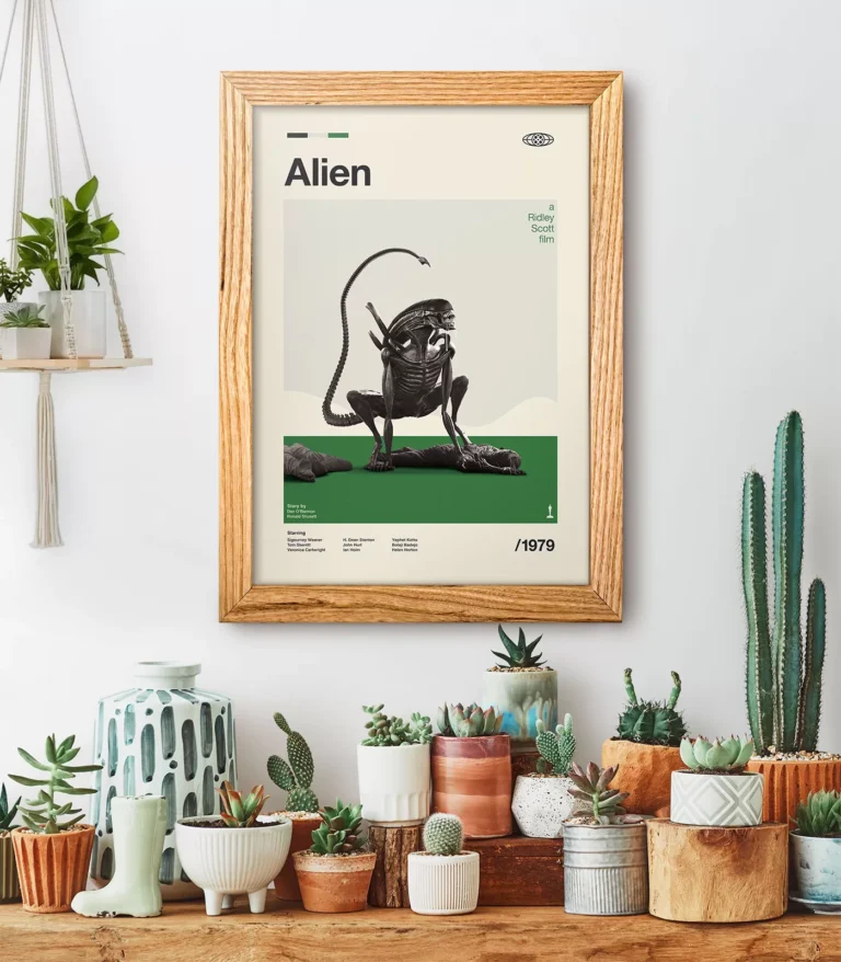 Mid-century modern Alien movie poster