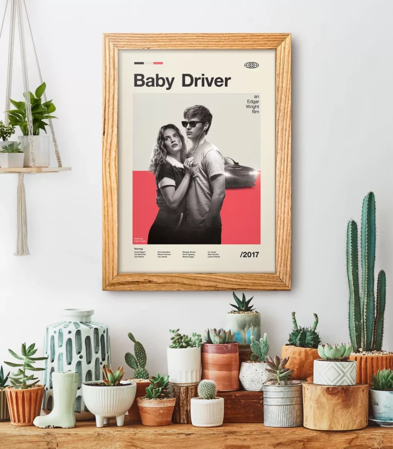 Mid-century modern Baby Driver movie poster