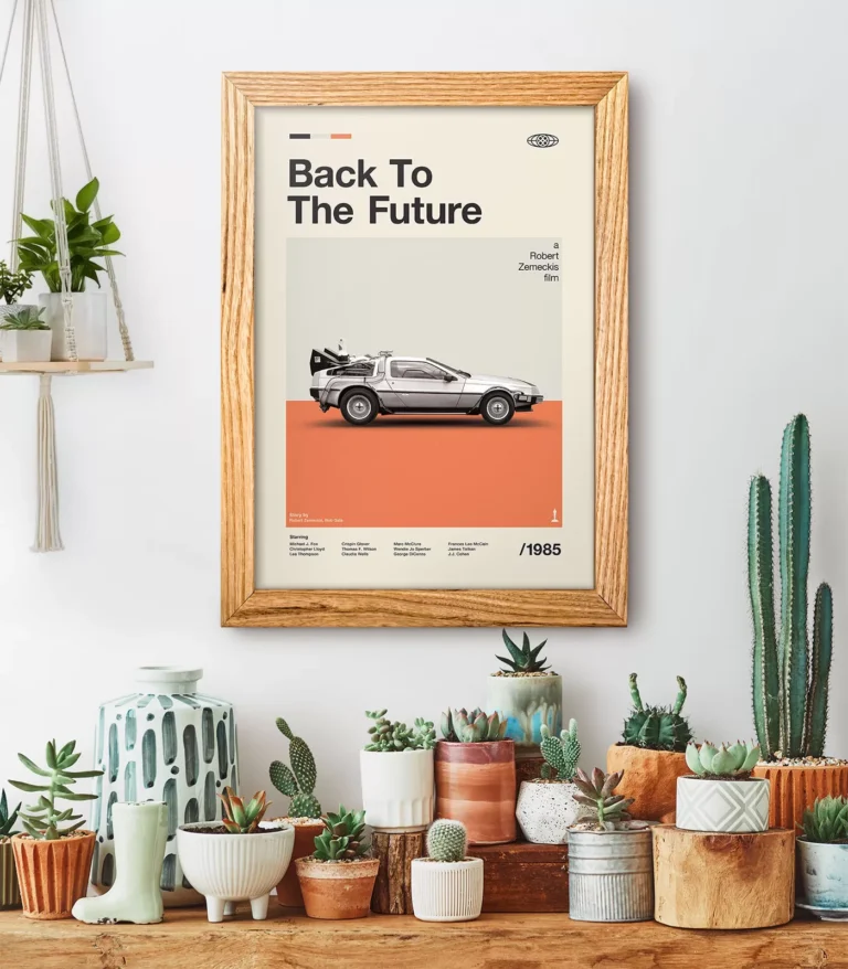 Mid-century modern Back to the Future movie poster