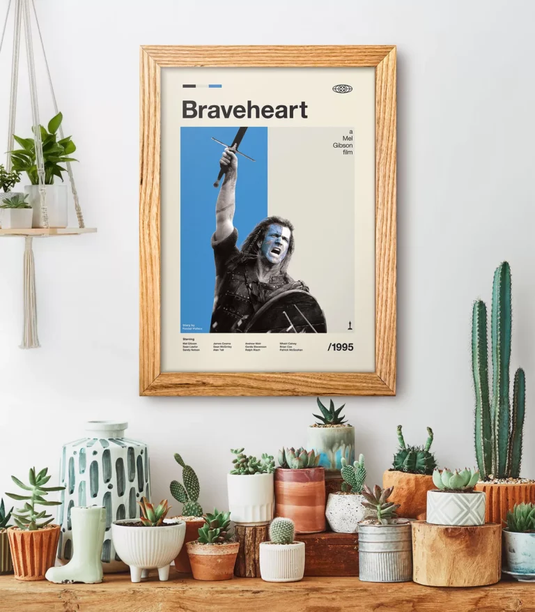 Mid-century modern Braveheart movie poster