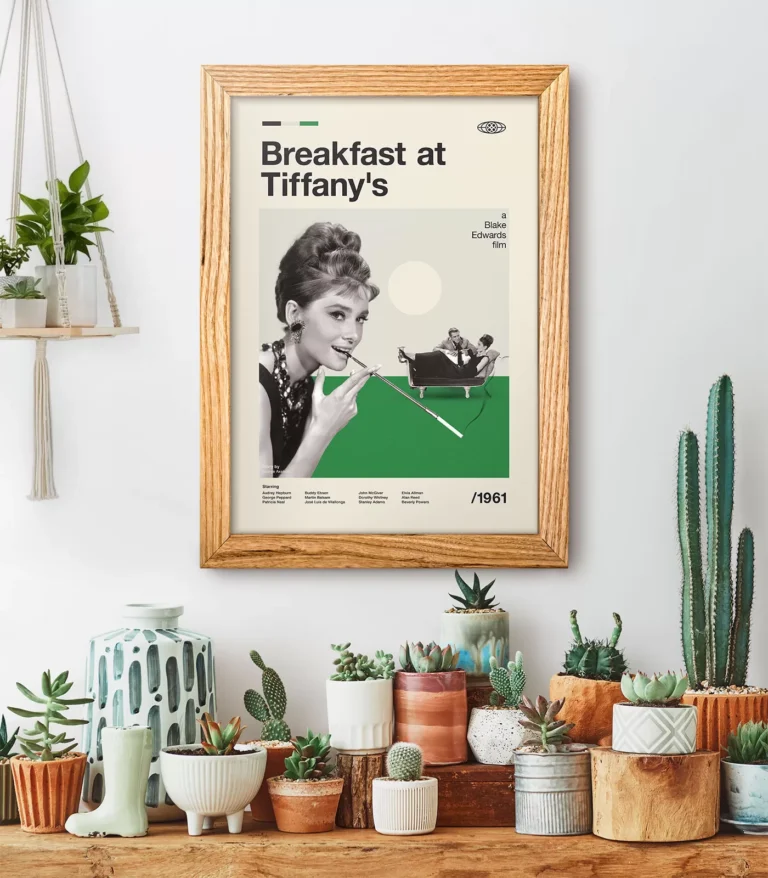 Mid-century modern Breakfast at Tiffany's movie poster