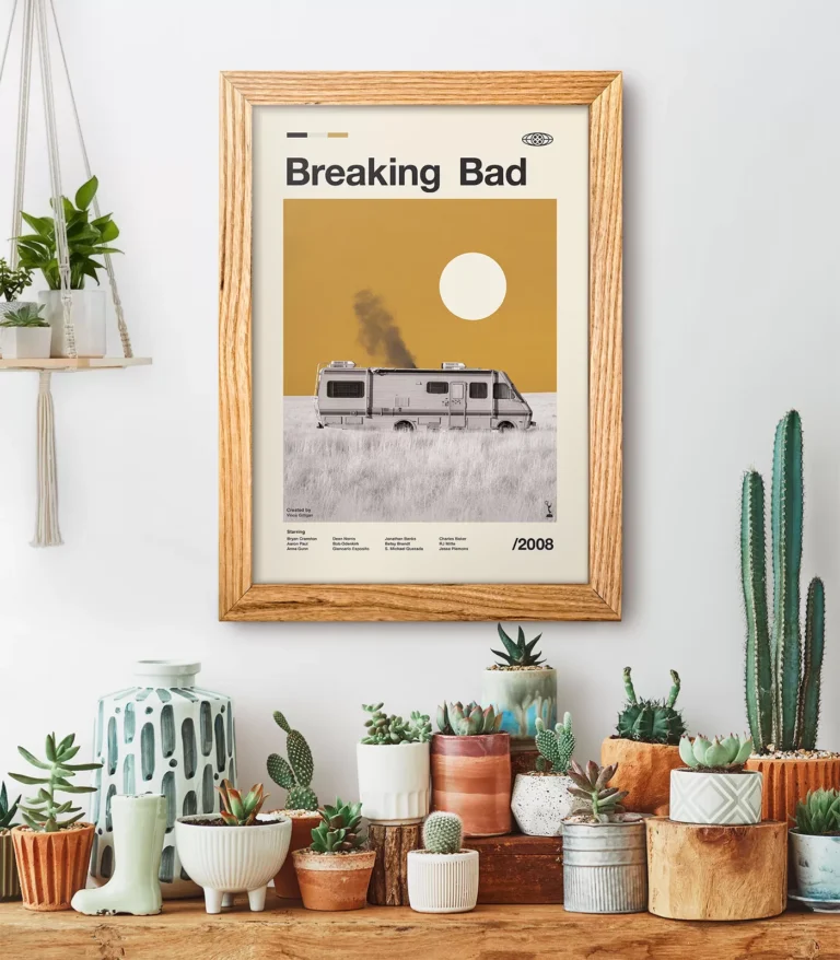 Mid-century modern Breaking Bad TV series poster