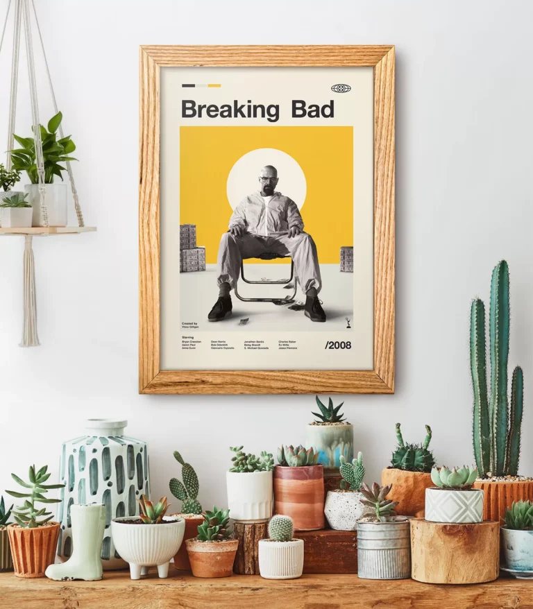 Mid-century modern Breaking Bad TV series poster