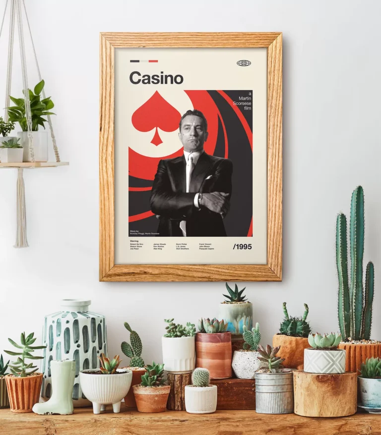 Mid-century modern Casino movie poster