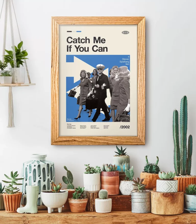 Mid-century modern Catch Me If You Can movie poster