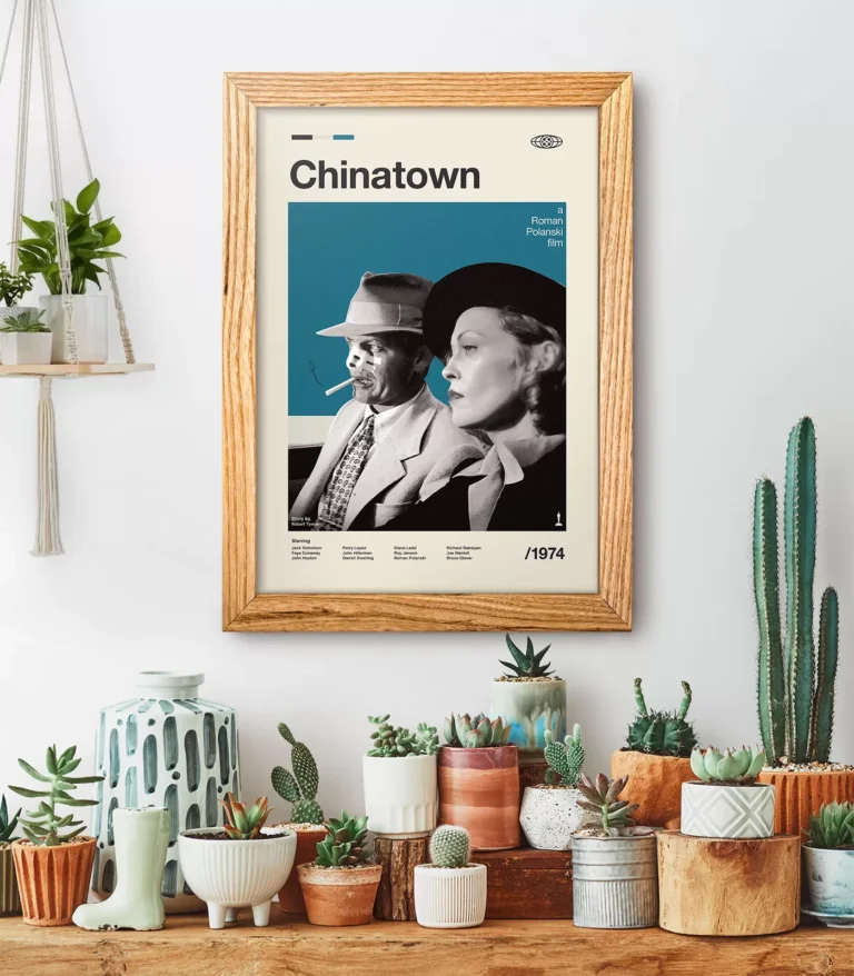 Mid-century modern Chinatown movie poster