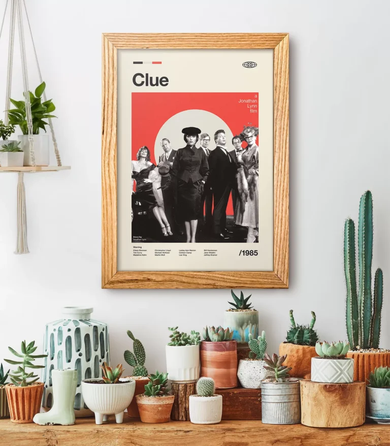 Mid-century modern Clue movie poster
