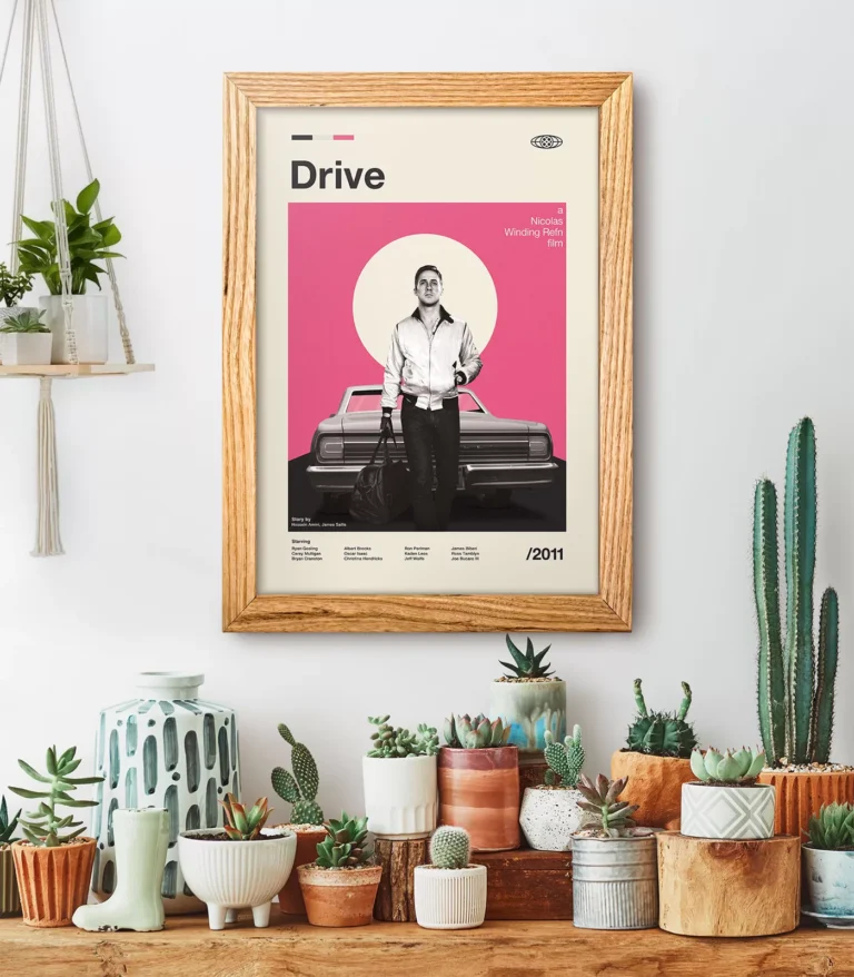 Mid-century modern Drive movie poster