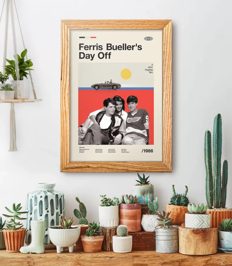 Mid-century modern Ferris Bueller's Day Off movie poster