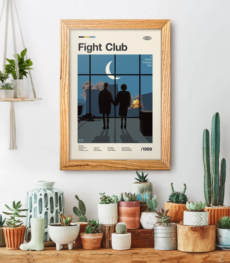 Mid-century modern Fight Club movie poster