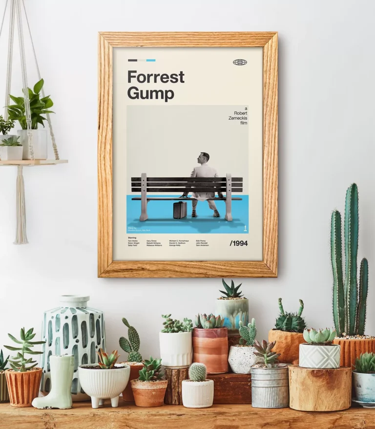Mid-century modern Forrest Gump movie poster
