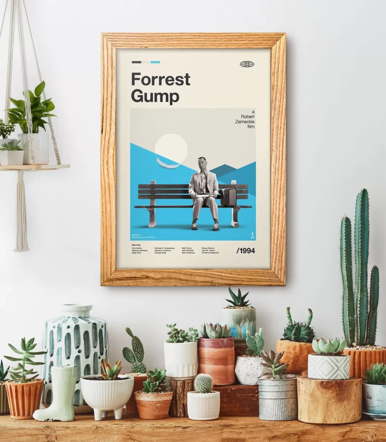 Mid-century modern Forrest Gump movie poster