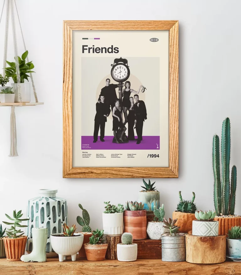 Mid-century modern Friends TV series poster