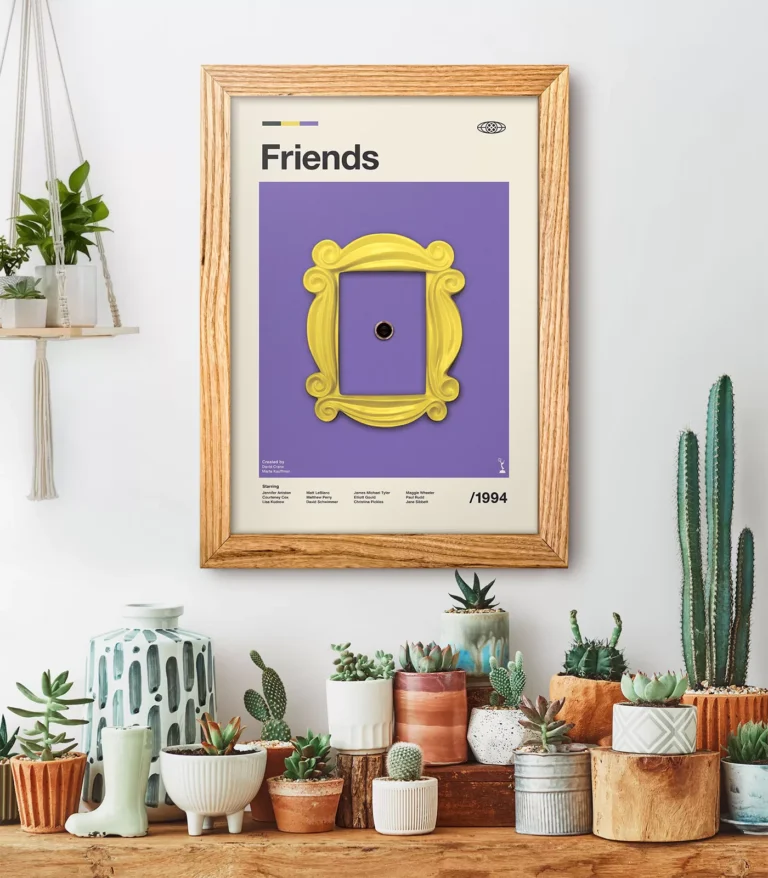 Mid-century modern Friends TV series poster