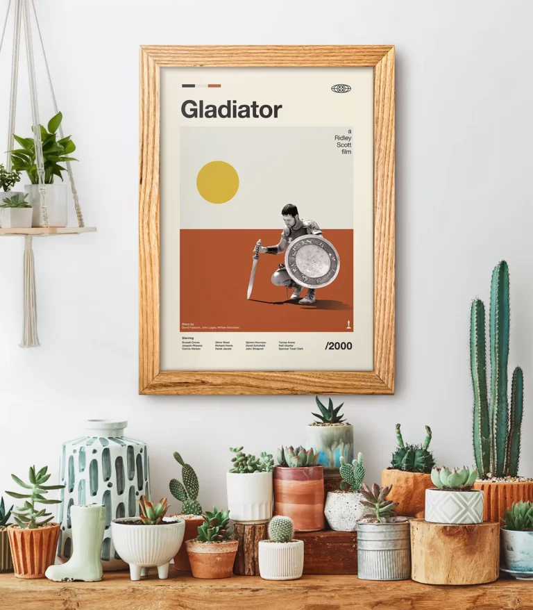 Mid-century modern Gladiator movie poster