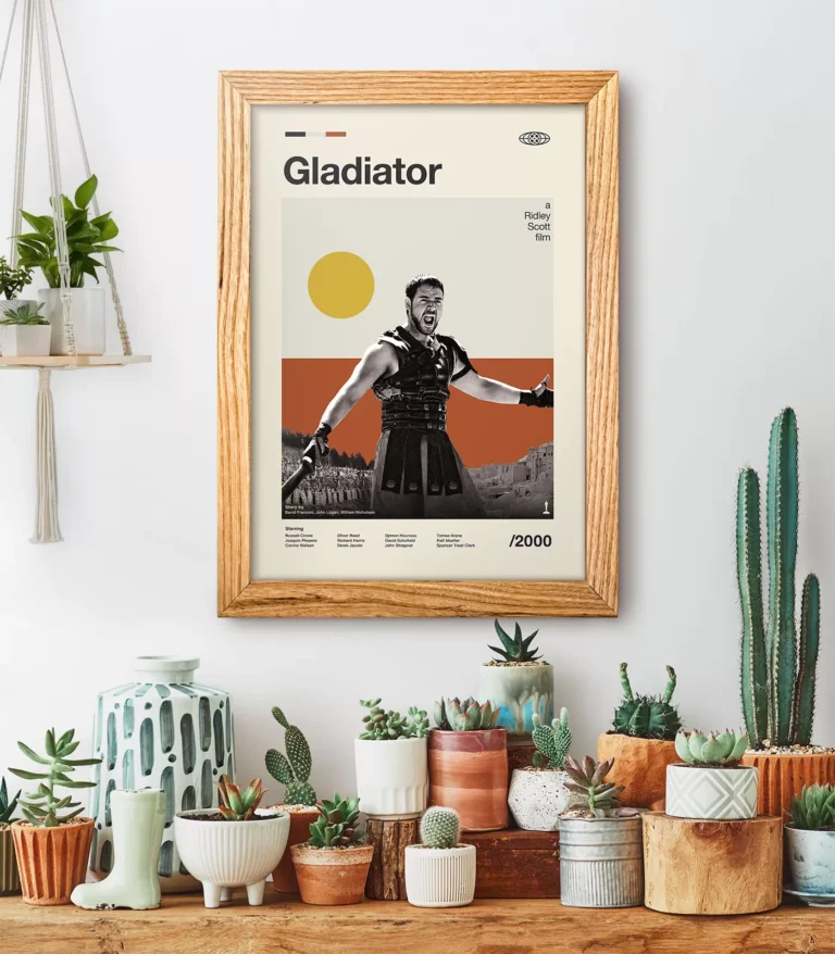 Mid-century modern Gladiator movie poster