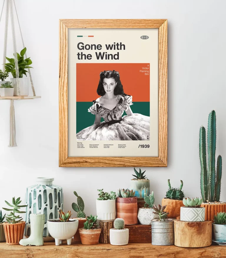 Mid-century modern Gone with the Wind movie poster