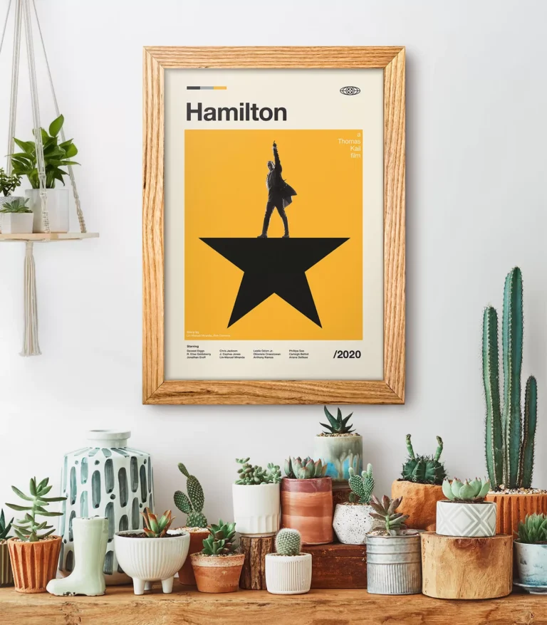 Mid-century modern Hamilton movie poster