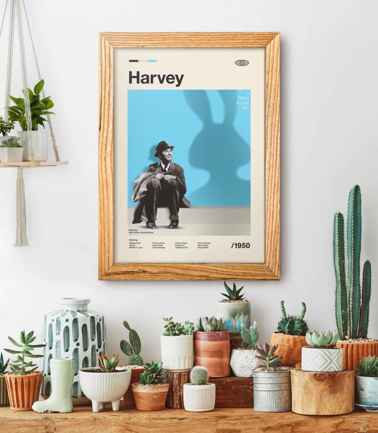Mid-century modern Harvey movie poster
