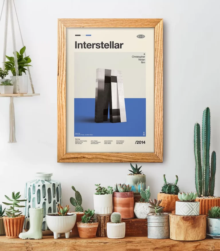 Mid-century modern Interstellar movie poster