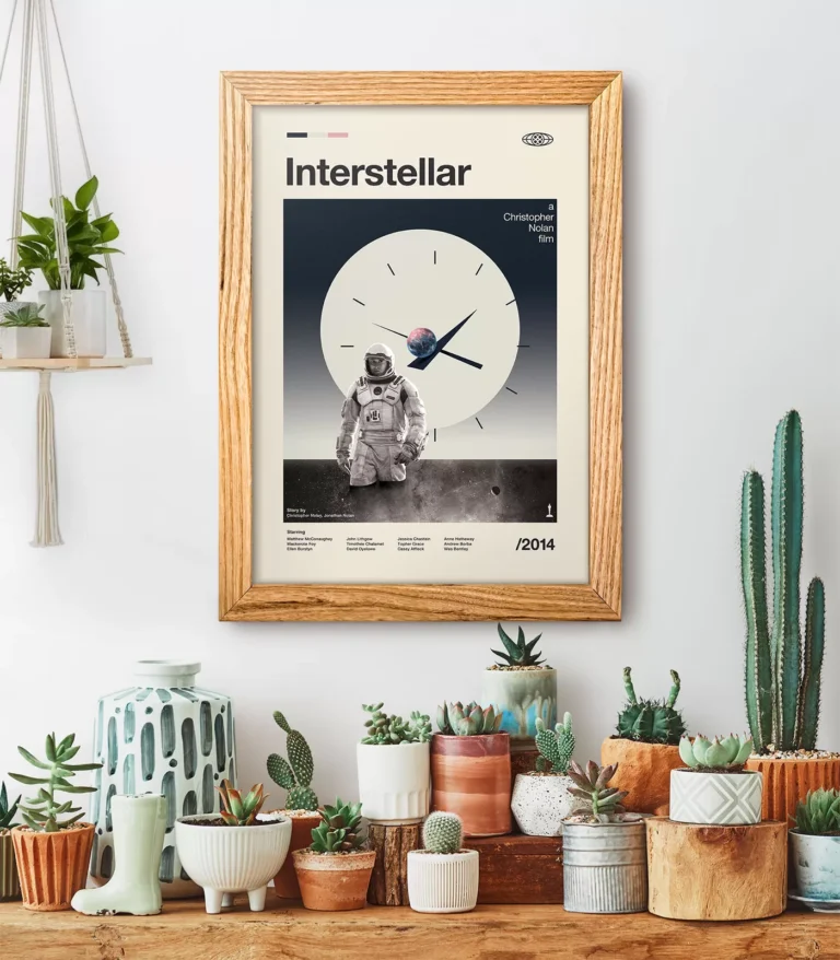 Mid-century modern Interstellar movie poster